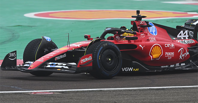 Hamilton Shows Early Signs of Speed in Ferrari's Pirelli Tyre Test